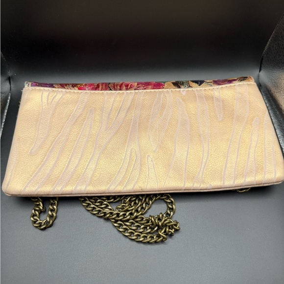 Etui London Floral CrossBody Clutch Leather Bag Detachable Strap - Picture 2 of 7